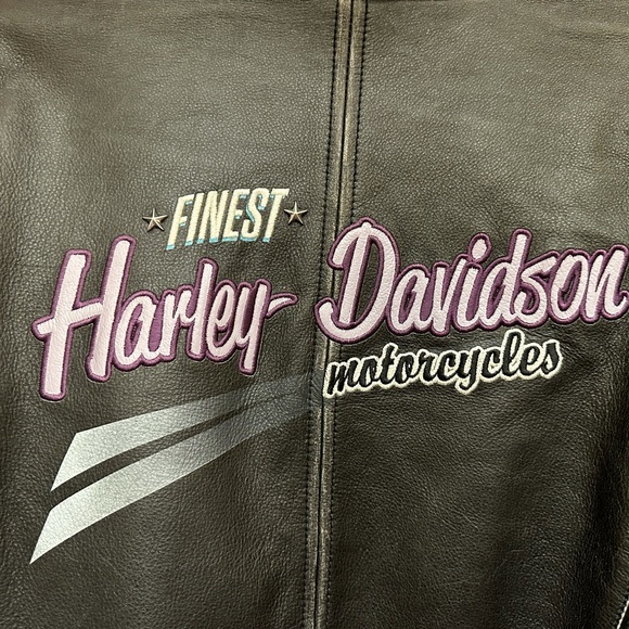 NWOT Harley Davidson woman’s leather motorcycle jacket, rare coat in size 3W - Picture 6 of 13